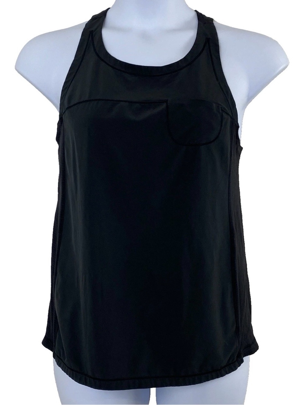 Lululemon Black Racerback Tank Top with Split Back - L?